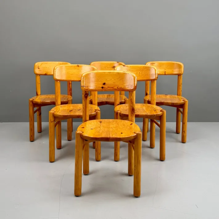 Pamono Vintage Pinewood Chairs by Rainer Daumiller, 1970s, Set of 6 Online