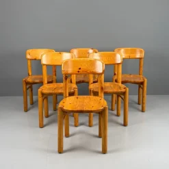 Pamono Vintage Pinewood Chairs by Rainer Daumiller, 1970s, Set of 6 Online
