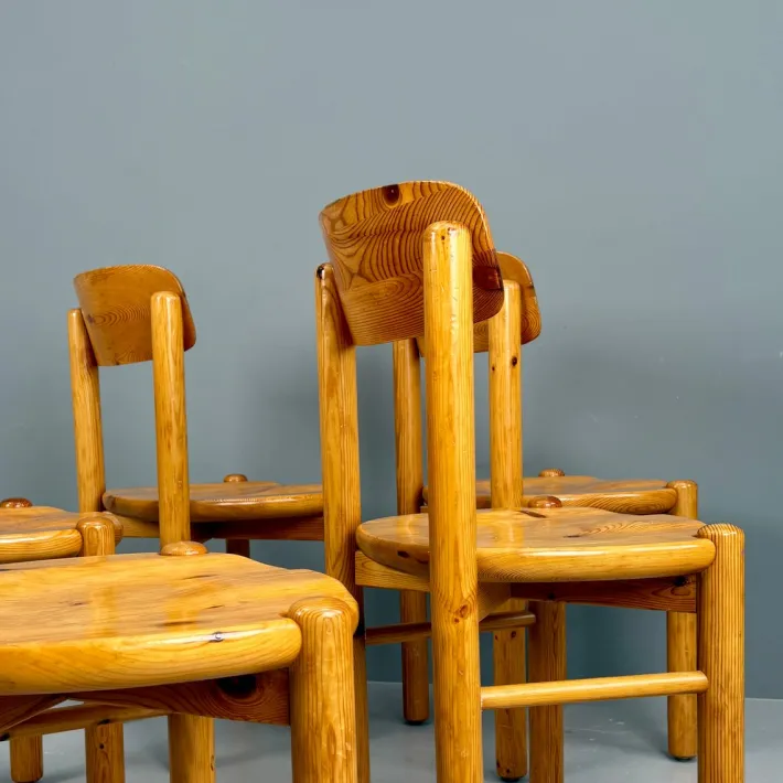 Pamono Vintage Pinewood Chairs by Rainer Daumiller, 1970s, Set of 6 Online
