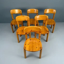 Pamono Vintage Pinewood Chairs by Rainer Daumiller, 1970s, Set of 6 Online