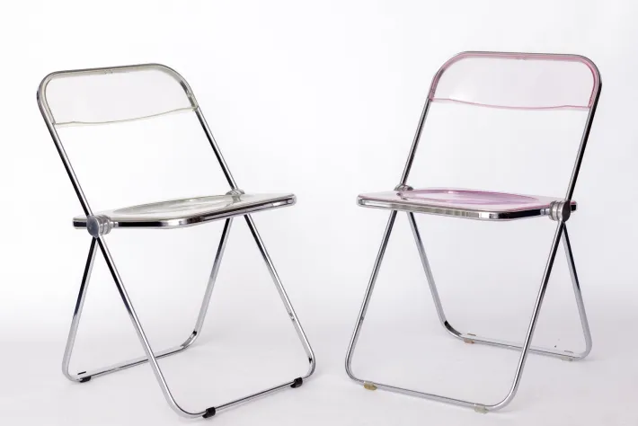 Pamono Vintage Plia Folding Chairs from Castelli / Anonima Castelli, Italy, 1970s, Set of 2 Sale