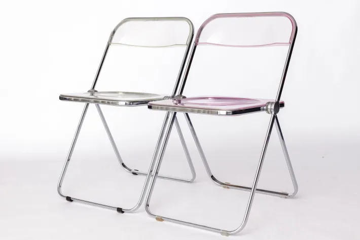 Pamono Vintage Plia Folding Chairs from Castelli / Anonima Castelli, Italy, 1970s, Set of 2 Sale