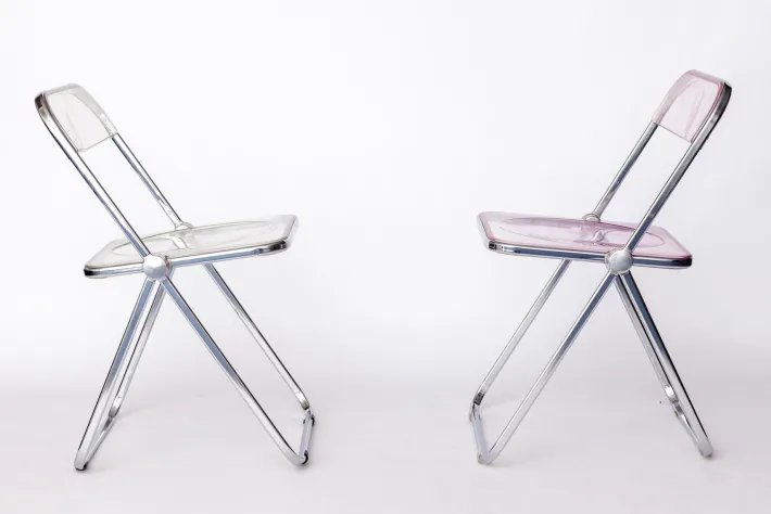 Pamono Vintage Plia Folding Chairs from Castelli / Anonima Castelli, Italy, 1970s, Set of 2 Sale