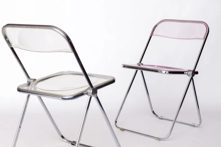 Pamono Vintage Plia Folding Chairs from Castelli / Anonima Castelli, Italy, 1970s, Set of 2 Sale