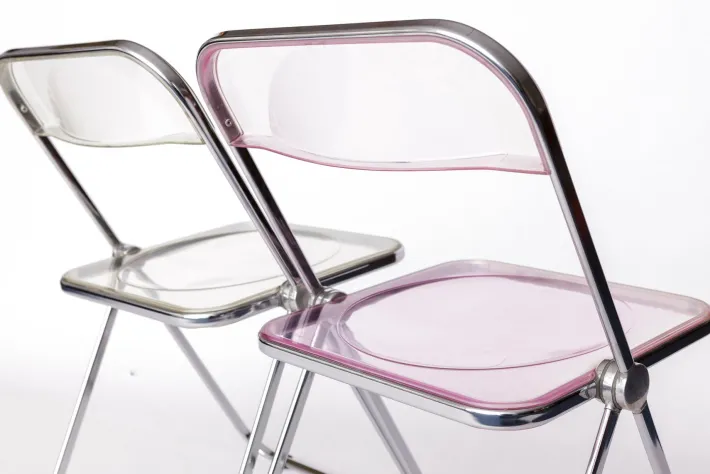 Pamono Vintage Plia Folding Chairs from Castelli / Anonima Castelli, Italy, 1970s, Set of 2 Sale