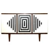 Pamono Vintage Polish Cabinet with Op Art Motif, 1960s Online