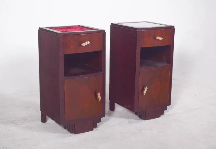 Pamono Vintage Portuguese Deco-Style Bedside Tables, 1920, Set of 2 New