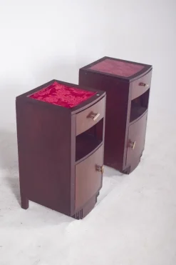Pamono Vintage Portuguese Deco-Style Bedside Tables, 1920, Set of 2 New