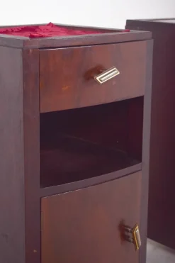 Pamono Vintage Portuguese Deco-Style Bedside Tables, 1920, Set of 2 New