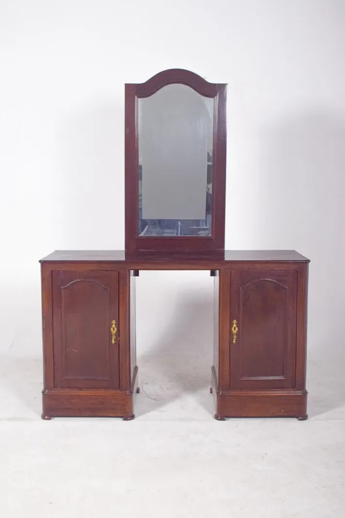 Pamono Vintage Portuguese Dressing Table with Mirror, 1920s