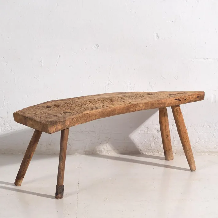 Pamono Vintage Primitive Bench, 1920 Hot