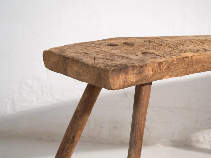 Pamono Vintage Primitive Bench, 1920 Hot