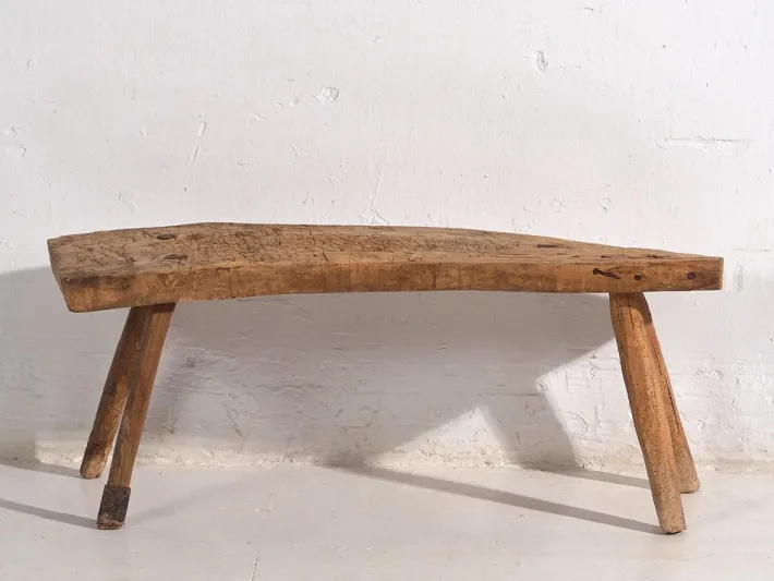 Pamono Vintage Primitive Bench, 1920 Hot