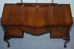 Pamono Vintage Queen Anne Style Legs Dressing Table with Large Mirror Best
