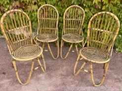 Pamono Vintage Rattan Chairs, 1960s, Set of 4 Discount