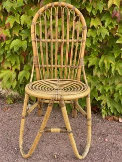 Pamono Vintage Rattan Chairs, 1960s, Set of 4 Discount