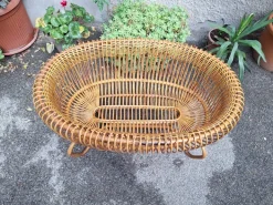 Pamono Vintage Rattan Cradle, 1950s Discount