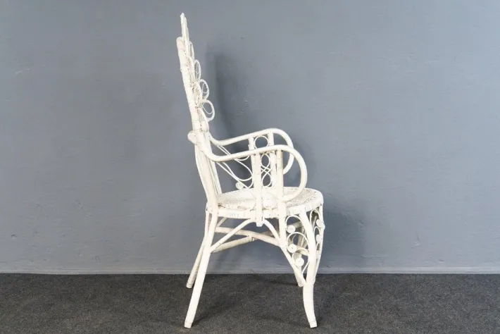 Pamono Vintage Rattan Peacock Armchair Hot