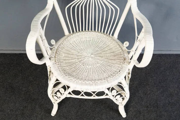 Pamono Vintage Rattan Peacock Armchair Hot