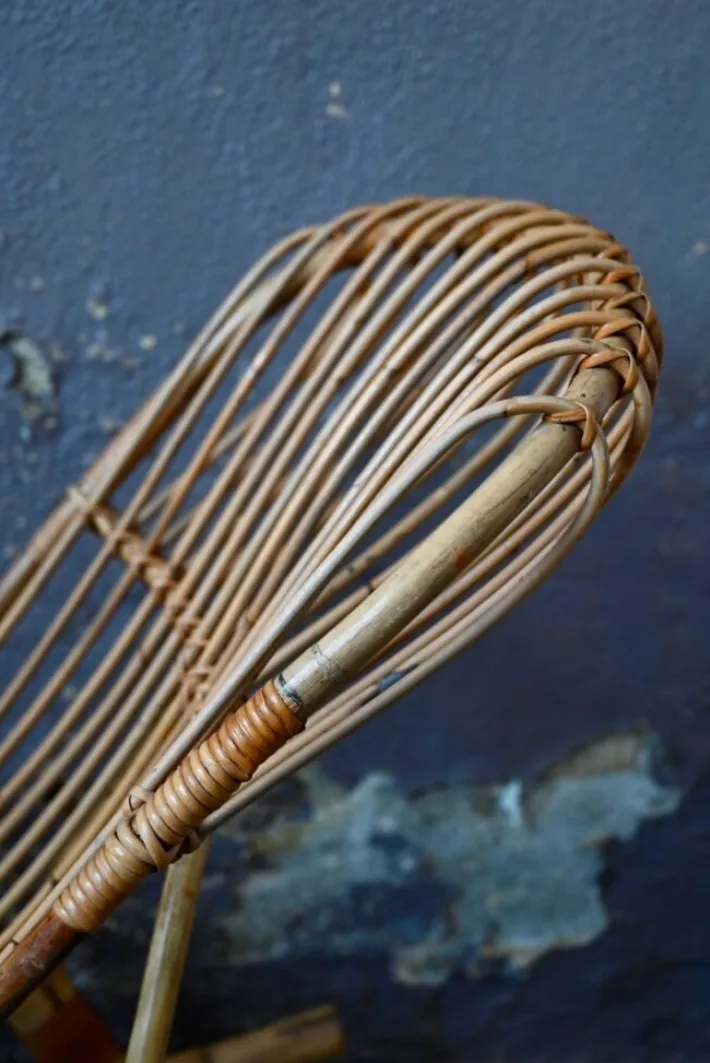 Pamono Vintage Rattan Rocking Chair Hot