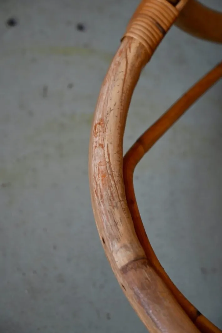 Pamono Vintage Rattan Rocking Chair Hot