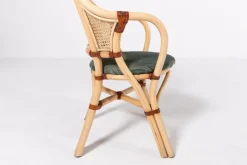 Pamono Vintage Rattan-Bamboo Indoor/Outdoor Chairs with Table, 1970s, Set of 3