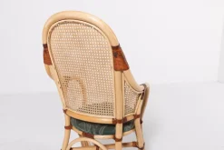 Pamono Vintage Rattan-Bamboo Indoor/Outdoor Chairs with Table, 1970s, Set of 3