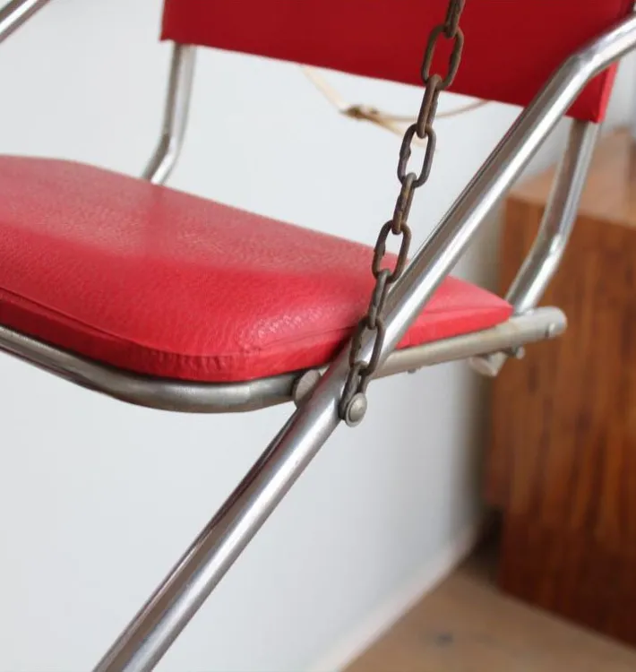 Pamono Vintage Red Children's Swing, 1950s New