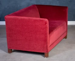 Pamono Vintage Red Velvet Sofa, 1950s Outlet