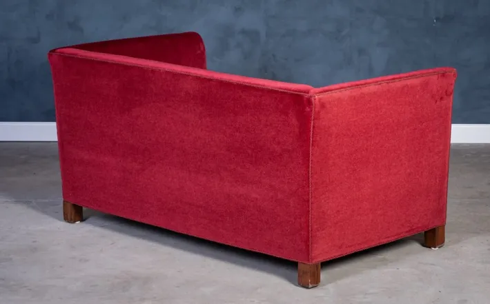 Pamono Vintage Red Velvet Sofa, 1950s Outlet