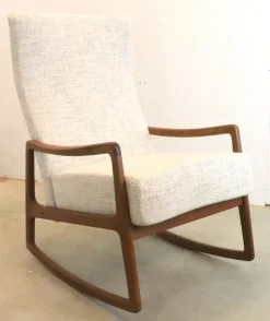 Pamono Vintage Rocking Chair attributed to Ole Wanscher for France & Søn / France & Daverkosen New