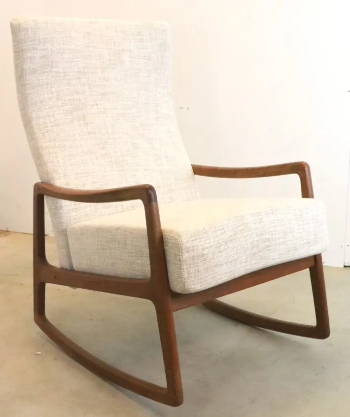 Pamono Vintage Rocking Chair attributed to Ole Wanscher for France & Søn / France & Daverkosen New
