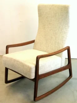 Pamono Vintage Rocking Chair attributed to Ole Wanscher for France & Søn / France & Daverkosen New