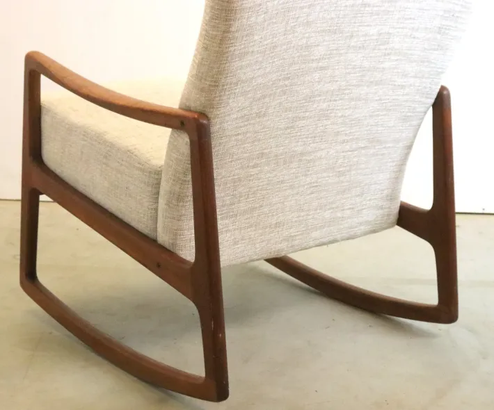Pamono Vintage Rocking Chair attributed to Ole Wanscher for France & Søn / France & Daverkosen New