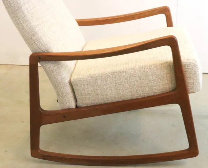 Pamono Vintage Rocking Chair attributed to Ole Wanscher for France & Søn / France & Daverkosen New