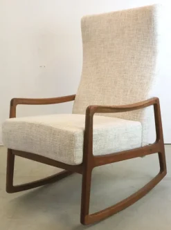Pamono Vintage Rocking Chair attributed to Ole Wanscher for France & Søn / France & Daverkosen New