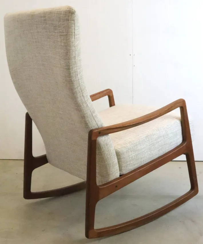 Pamono Vintage Rocking Chair attributed to Ole Wanscher for France & Søn / France & Daverkosen New