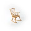 Pamono Vintage Rocking Chair in Rattan and Wood Discount