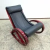 Pamono Vintage Rocking Chair in Leather by Gae Aulenti for Poltronova Discount