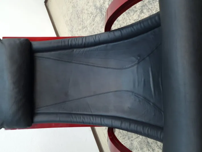 Pamono Vintage Rocking Chair in Leather by Gae Aulenti for Poltronova Discount