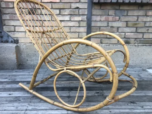 Pamono Vintage Rocking Chair in Bamboo, 1970s Clearance