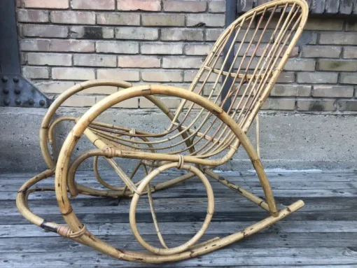 Pamono Vintage Rocking Chair in Bamboo, 1970s Clearance