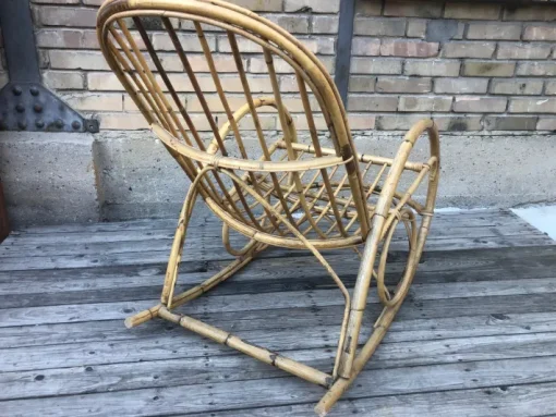 Pamono Vintage Rocking Chair in Bamboo, 1970s Clearance