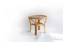 Pamono Vintage Round Bamboo Table