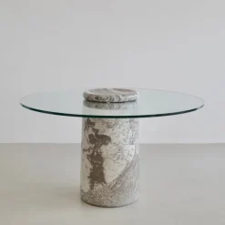 Pamono Vintage Round Dining Table by Angelo Mangiarotti for Sorgente Dei Mobili, 1975 Discount