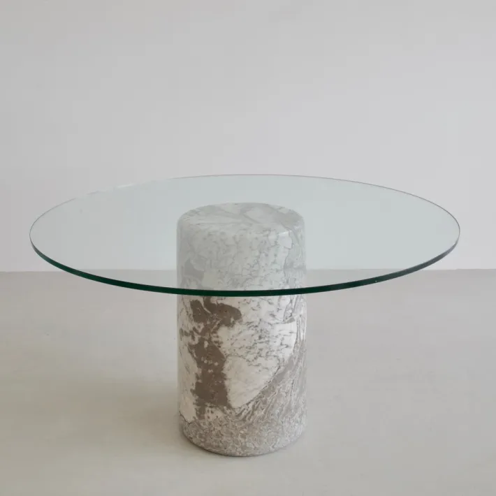 Pamono Vintage Round Dining Table by Angelo Mangiarotti for Sorgente Dei Mobili, 1975 Discount