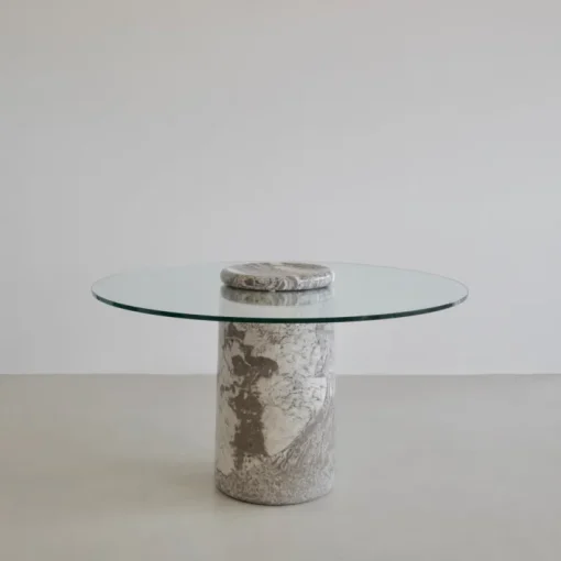 Pamono Vintage Round Dining Table by Angelo Mangiarotti for Sorgente Dei Mobili, 1975 Discount