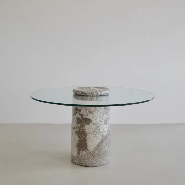 Pamono Vintage Round Dining Table by Angelo Mangiarotti for Sorgente Dei Mobili, 1975 Discount