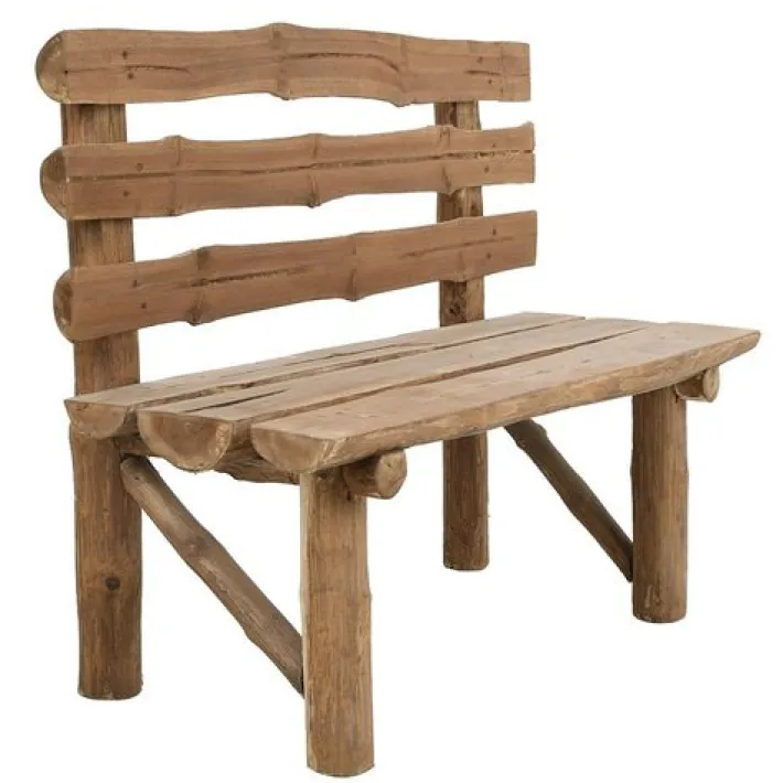 Pamono Vintage Rustic Log Bench