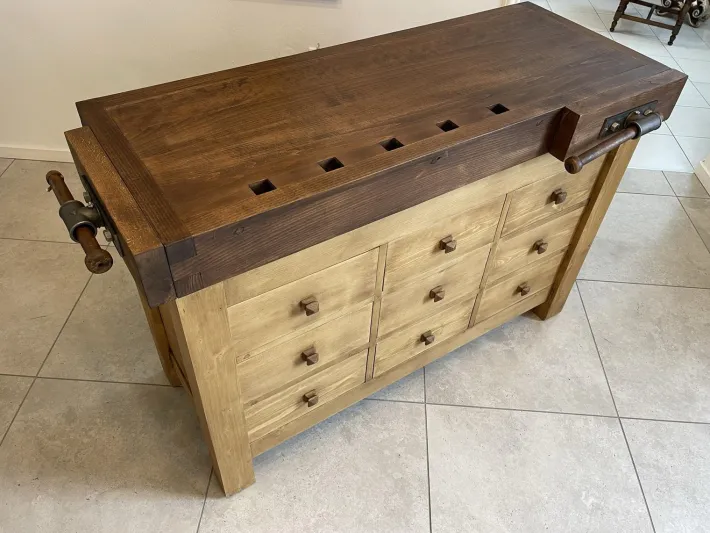 Pamono Vintage Rustic Planing Workbench Outlet